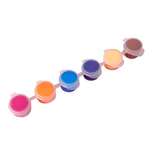 Set di 6 colori acrilici in vasetti collegati per arte e artigianato fai-da-te