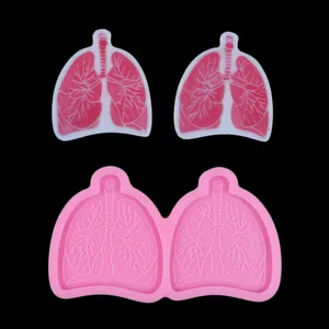 Anatomische longvormige siliconen mal voor het maken van DIY hars sleutelhangers