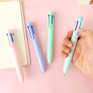 Set di penne a sfera retrattili a 6 colori carine per studenti e ufficio a scuola