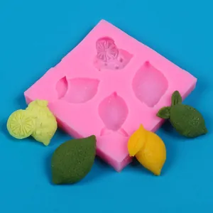 Zitronenfrüchte Silikon Fondantform Realistische Zitronenscheibe Kuchendekoration DIY Backwerkzeug Handgemachte Schokolade Süßigkeitenform