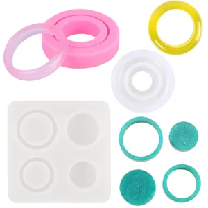 Stampo in Silicone Per Creazione Scatola Portagioie Fai Da Te Anello Braccialetto Orecchino Strumenti Per Fusione in Resina