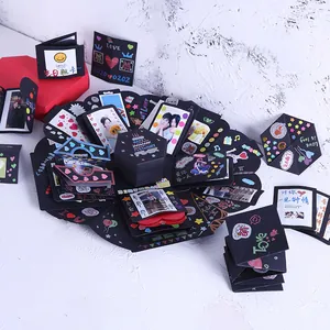 Caja de regalo creativa DIY con forma de corazón para fotos y sorpresas personales