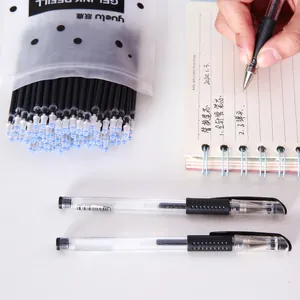 Recharges de stylo gel noir 0,5 mm professionnelles avec pointe aiguille pour l'école