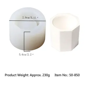 Moule en silicone pour pots de fleurs géométriques avec dimensions et poids précis