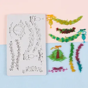 Stampo in silicone per motivi floreali vintage europei con pezzi in resina