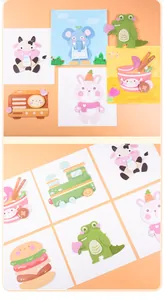 Detailed view of 3D cartoon puffy stickers featuring cute animal designs for DIY craft.