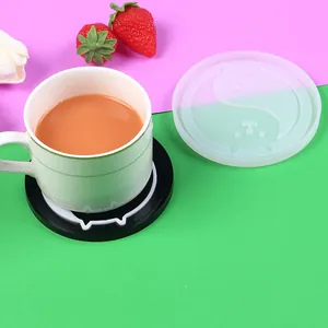 Macro detail view of the cat and yin-yang kitten pattern silicone mold for resin coasters