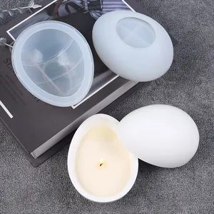 Stampo creativo in silicone a forma di uovo per candele fai-da-te e decorazioni per la casa