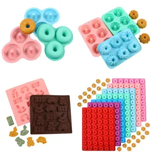 Silicone Donut Mold Savarin Cake Pan Muffin Cup Mousse Baking Tool For DIY Dessert Chocolate Candy Modern Minimalist Kitchen Gadget