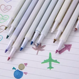Set de 12 rotuladores metálicos de colores brillantes para álbumes de recortes DIY