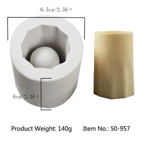 Dimensions et poids du moule en silicone hexagonal pour pots de fleurs DIY