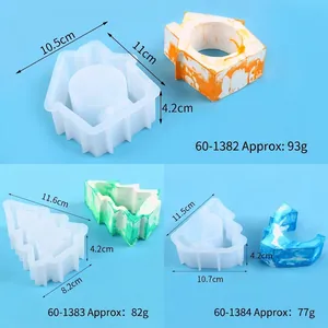 Dimensions and weights of Christmas house and tree shaped DIY silicone resin molds