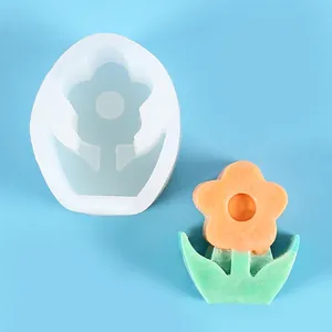 Stampo in silicone a forma di tulipano 3D per candele profumate fai da te stile coreano