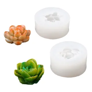 High quality 3D succulent silicone mold for DIY aromatherapy candles and resin crafts kit