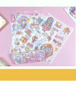 Detailansicht der süßen Jungfrau-Sternzeichen-Sticker für Scrapbooking und DIY.