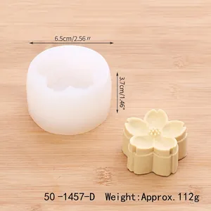 Large cherry blossom silicone mold for handmade candle and soap making with dimensions