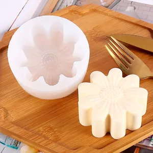 Sunflower chrysanthemum shape silicone mold for DIY soap and aromatherapy candle