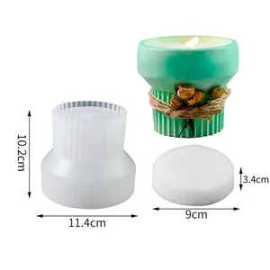 Dimensions and weight specifications for 3D flower pot candle silicone mold