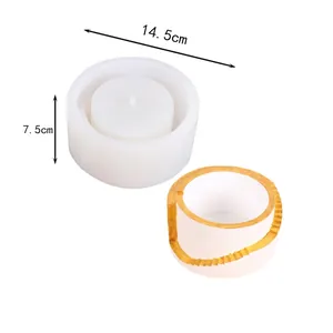 Détail du moule en silicone pour pots de fleurs en spirale, 14,5 x 7,5 cm