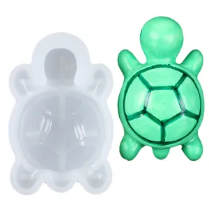 Miniature turtle-shaped silicone mold for DIY resin crafts and decorative ornaments