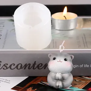 Niedliche Hamster-Silikonform für DIY-Aromatherapie-Kerzen und handgefertigte Dekos