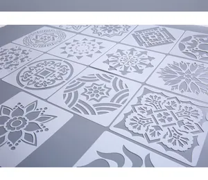 Collection of mandala painting stencils with various intricate geometric patterns.