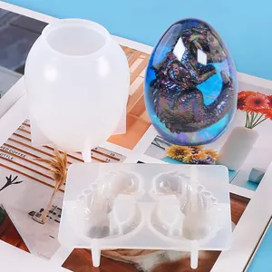 Kit de molde de silicona para huevo de dragón DIY para resina y luz nocturna estrellada