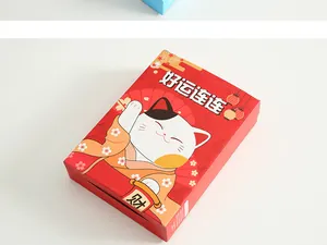 Red creative lucky cat themed stationery blind box gift set for children and students