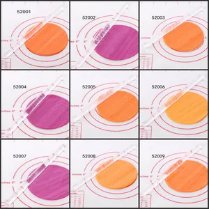 Rodillo de Amasar de Acrílico Transparente con Relieve para Decoración de Pasteles Fondant DIY Herramientas 16cm Rodillo Grabado