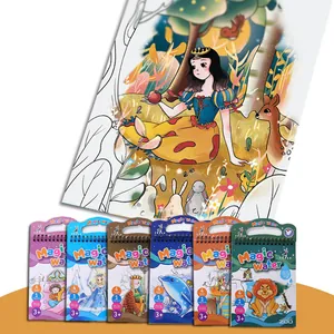 Magic Water Drawing Book For Kids Reusable Coloring Book With Water Pen Portable Early Education Graffiti Painting Book