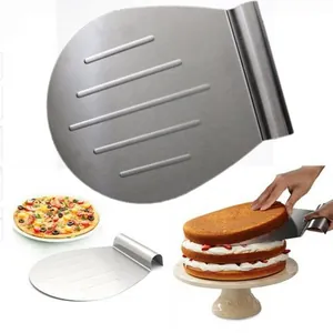 High Quality Stainless Steel Cake Lifter Large Pizza Peel Bread Mover Plate Non-slip Cake Transfer Tray Baking Tool For Kitchen Home