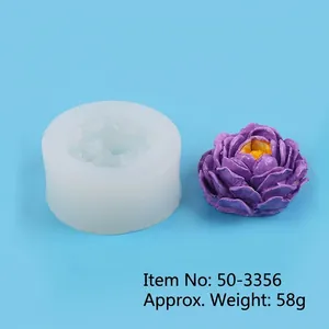 Molde de silicona 3D suculenta para hacer velas y jabones DIY con detalles de flores