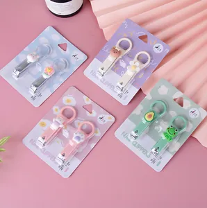 Cartoon Portable Nail Clippers ABS Stainless Steel Cute Animal Design Splash Proof Foldable Manicure Tool For Home Travel