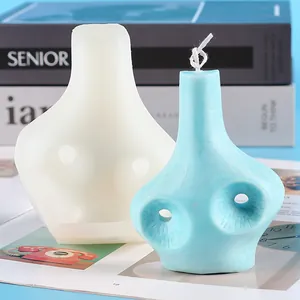 Moule en silicone géométrique en forme de bouteille pour bougies d'aromathérapie