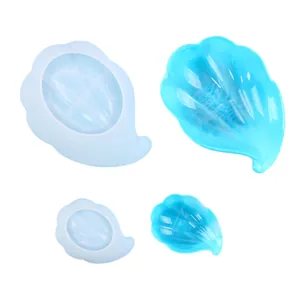 DIY shell-shaped silicone mold set for resin trays and aromatherapy candle crafting