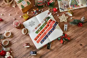 Set of 6 Christmas Washi tapes for DIY scrapbooking and holiday decoration