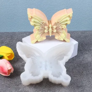 Molde de silicona de mariposa para hacer jabón artesanal y velas aromáticas DIY casa