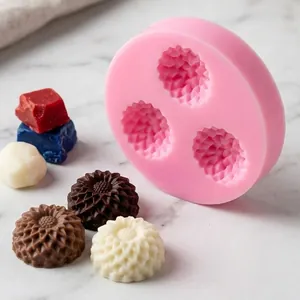 Moule en Silicone Marguerite pour Décoration de Gâteau au Chocolat Fondant 3D Truffe DIY Accessoires de Dessert Rose