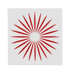 Plantilla de sol rojo para scrapbooking de diario DIY y herramientas de dibujo infantil