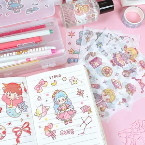 Niedliche Cartoon 12 Tierkreiszeichen Aufkleber Set für DIY Journaling und Basteln.