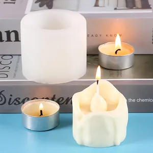 Stampo in silicone cilindrico irregolare per candele profumate e decoro in gesso