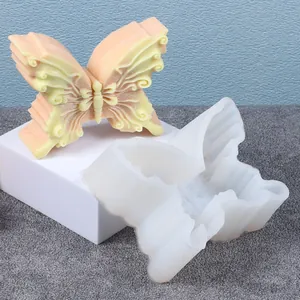 Molde de silicona en forma de mariposa para jabón artesanal y velas aromáticas DIY