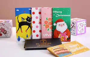 Detailed view of creative DIY explosion bounce gift boxes with various festive patterns