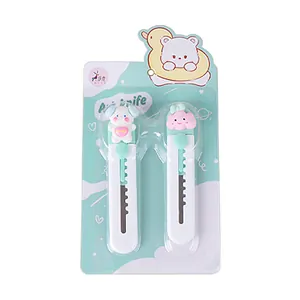 Lot de 2 mini-couteaux utilitaires mignons pour le déballage et les loisirs créatifs