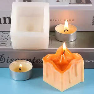 Stampo in silicone quadrato irregolare per candele profumate creative e artigianato