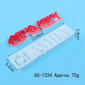 Family word silicone resin mold with precise dimensions for DIY home decor crafts