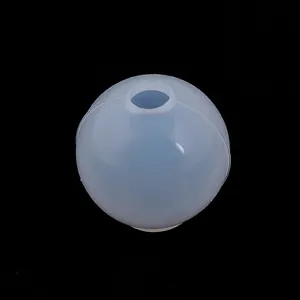 Close-up of a high-quality spherical silicone mold for DIY crystal epoxy resin jewelry