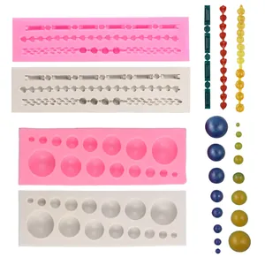 Flüssigsilikonformen mit Seilmustern und Kugelperlen für die DIY-Kuchendekoration