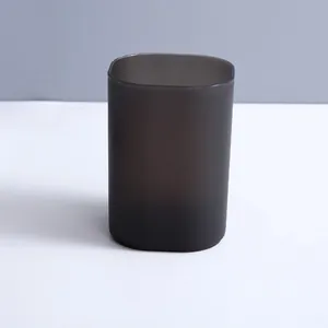 Sleek translucent dark grey minimalist desktop container for office or bedroom storage