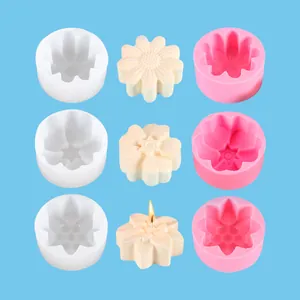 Chrysanthemum Sunflower Series DIY Silicone Mold For Aromatherapy Candle Soap Gypsum Resin Handmade Crafting Tool